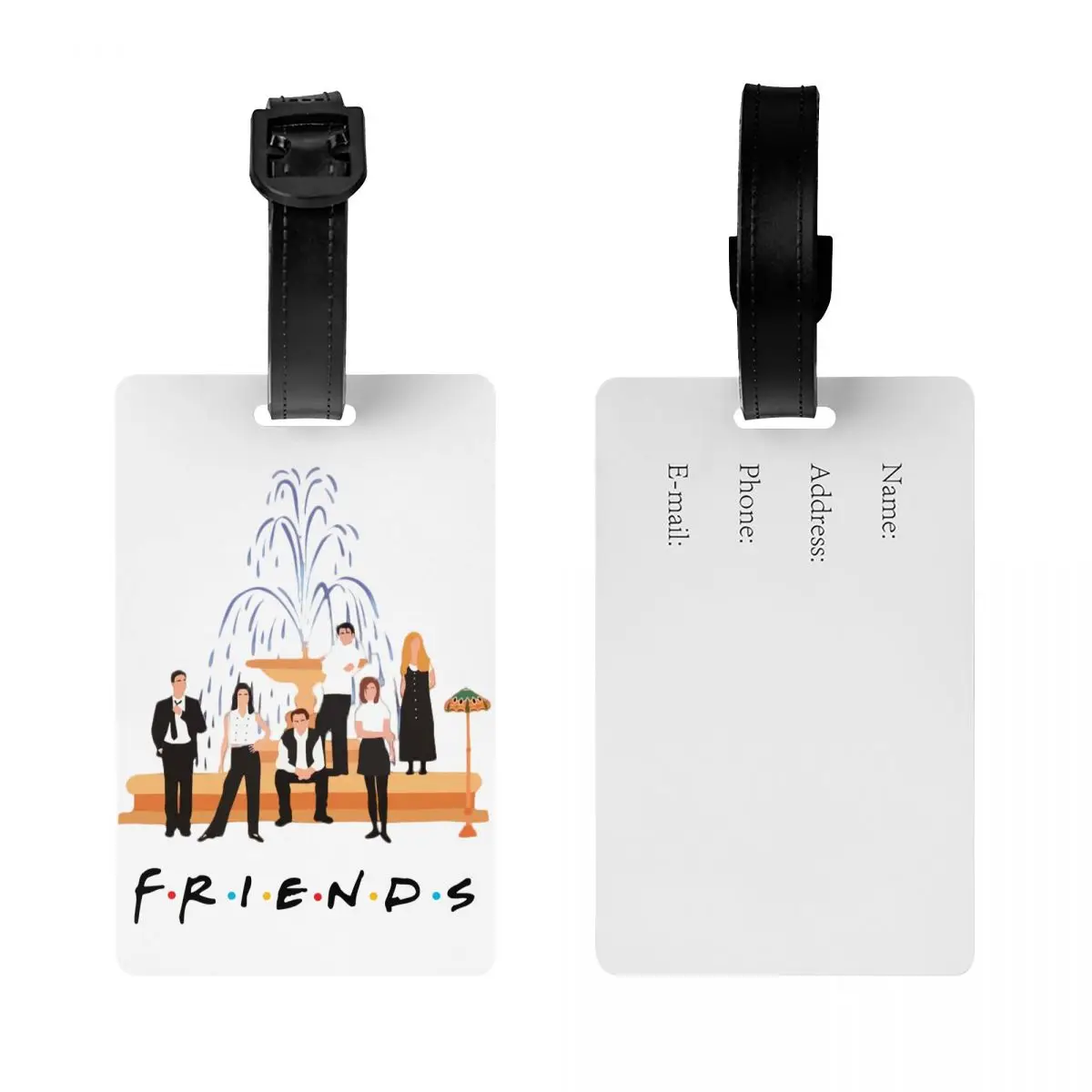 Custom Friends TV Show Luggage Tag Privacy Protection Baggage Tags Travel Bag Labels Suitcase