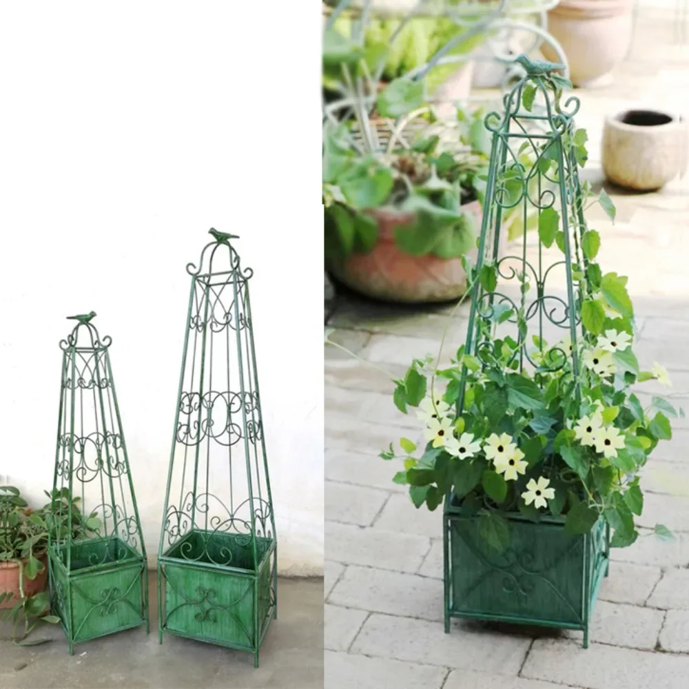 

Horticultural potted flower rack wrought iron bracket pot rack clematis stereo climbing bracket cone flower rack manufacturers