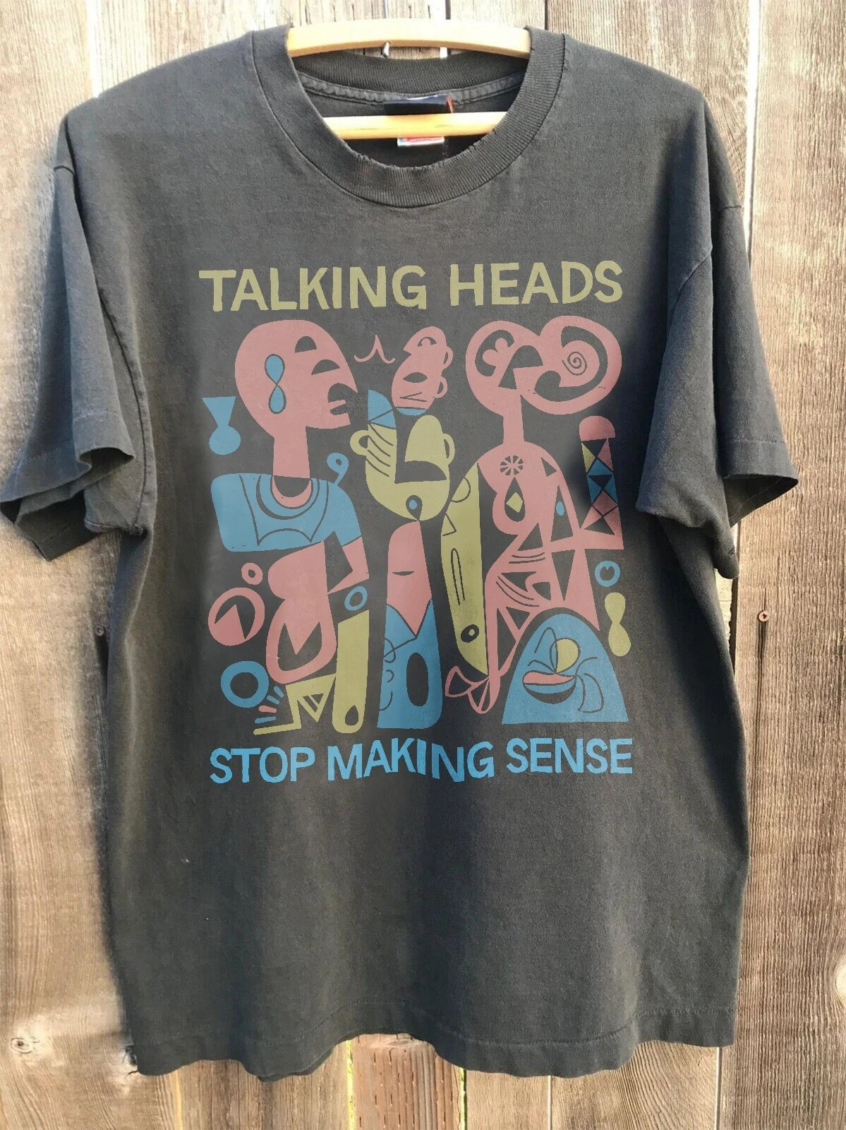 Talking Heads Band Stop Making Sense Unisex-T-Shirt in Anthrazit, Harajuku-Grafik-T-Shirts