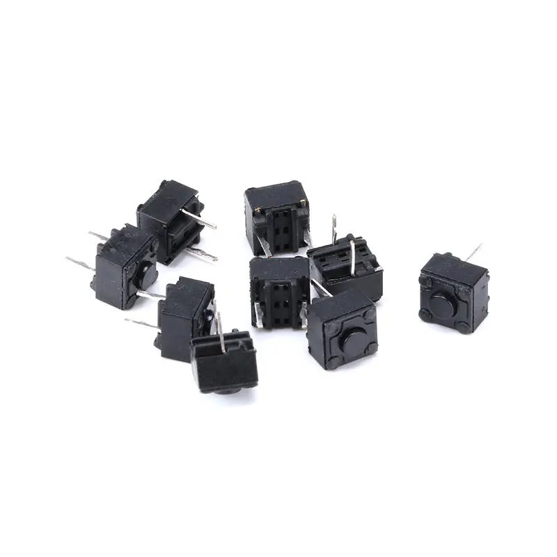 10Pcs 6x6x5.7MM Tact Switch Micro Mouse Switch 6*6*5.7mm Keys Buttons Switch Middle 2PIN DIP Waterproof Momentary