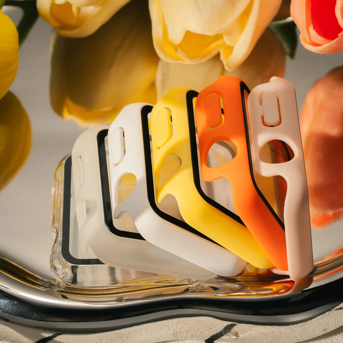 Vetro + Cover opaca per Apple Watch 9 8 7 6 Custodia 45 41 44 40mm 42mm 38mm Paraurti + Protezione schermo per Iwatch SE 5 4 3 2 cover