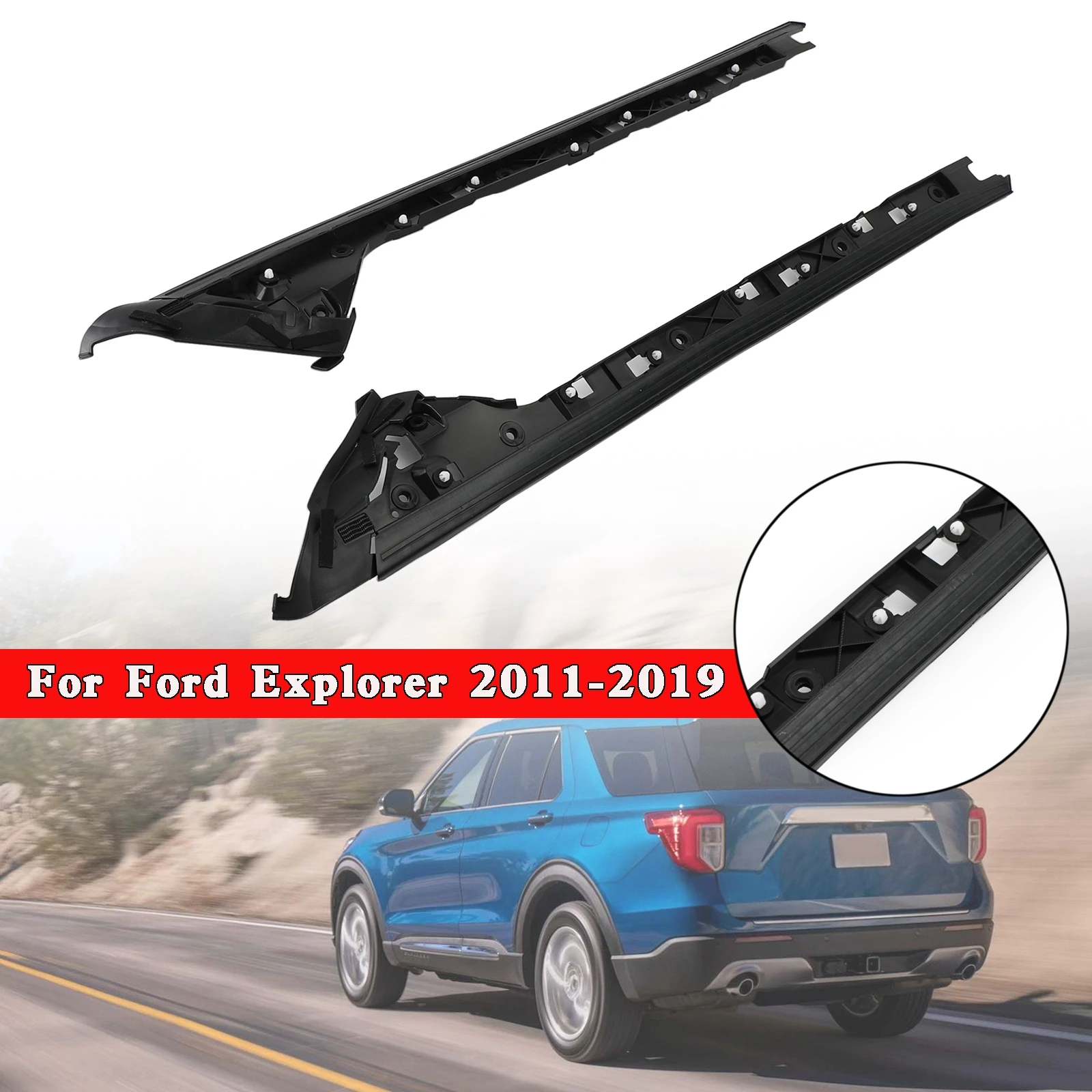 Artudatech LH+RH Windshield Inner Trim Pillar Molding For Ford Explorer 2011-2019 Car Accessories