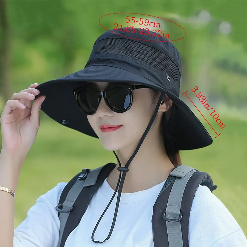 قبعة دلو قابلة للتنفس مع حماية من أشعة تحت البنفسجية ، قبعة شمسية قابلة للطي ، قبعة شمس محمولة خارجية ، الصيف