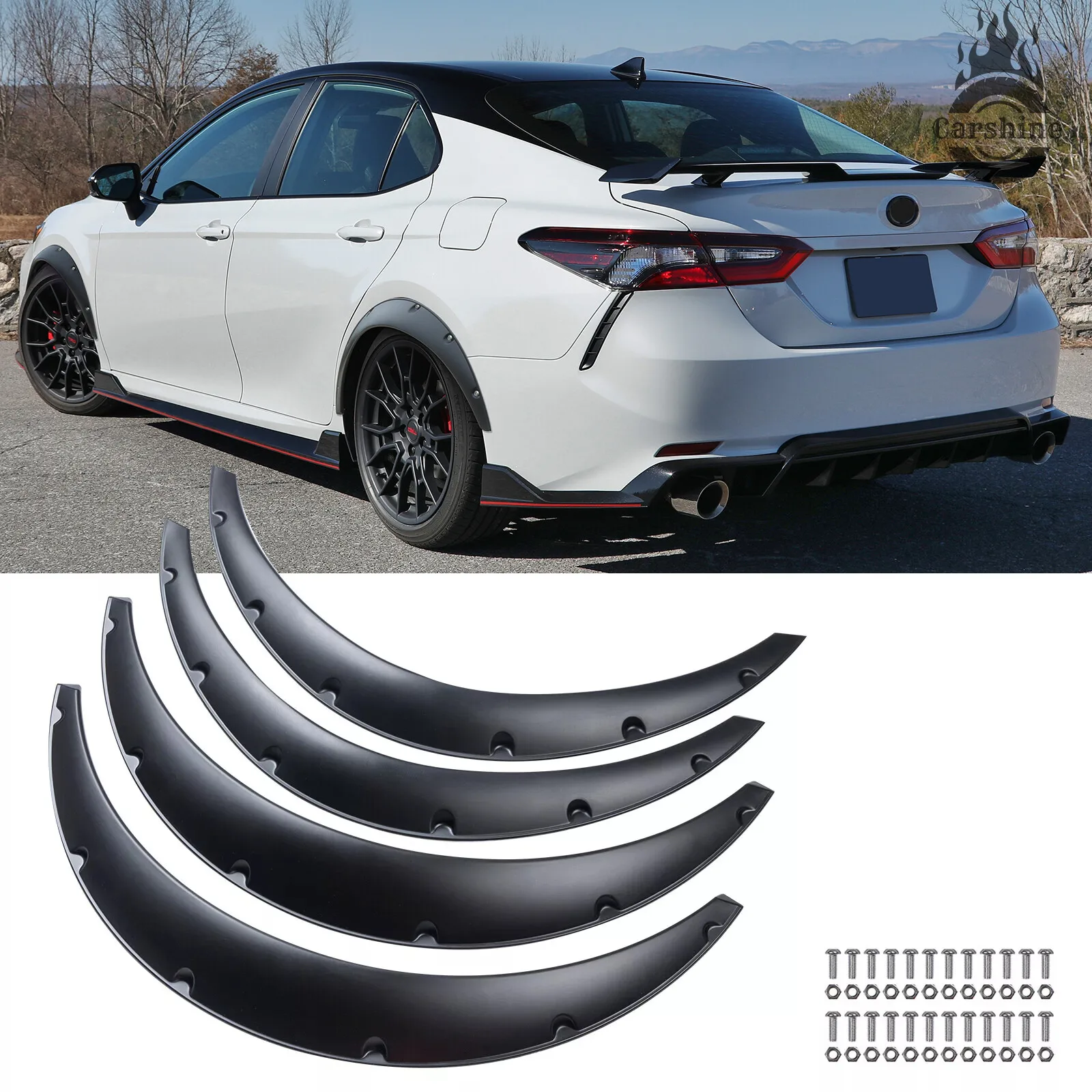 

For Toyota Camry TRD Car Fender Flares Extra Wide Body Kit Wheel Arches 4PCS