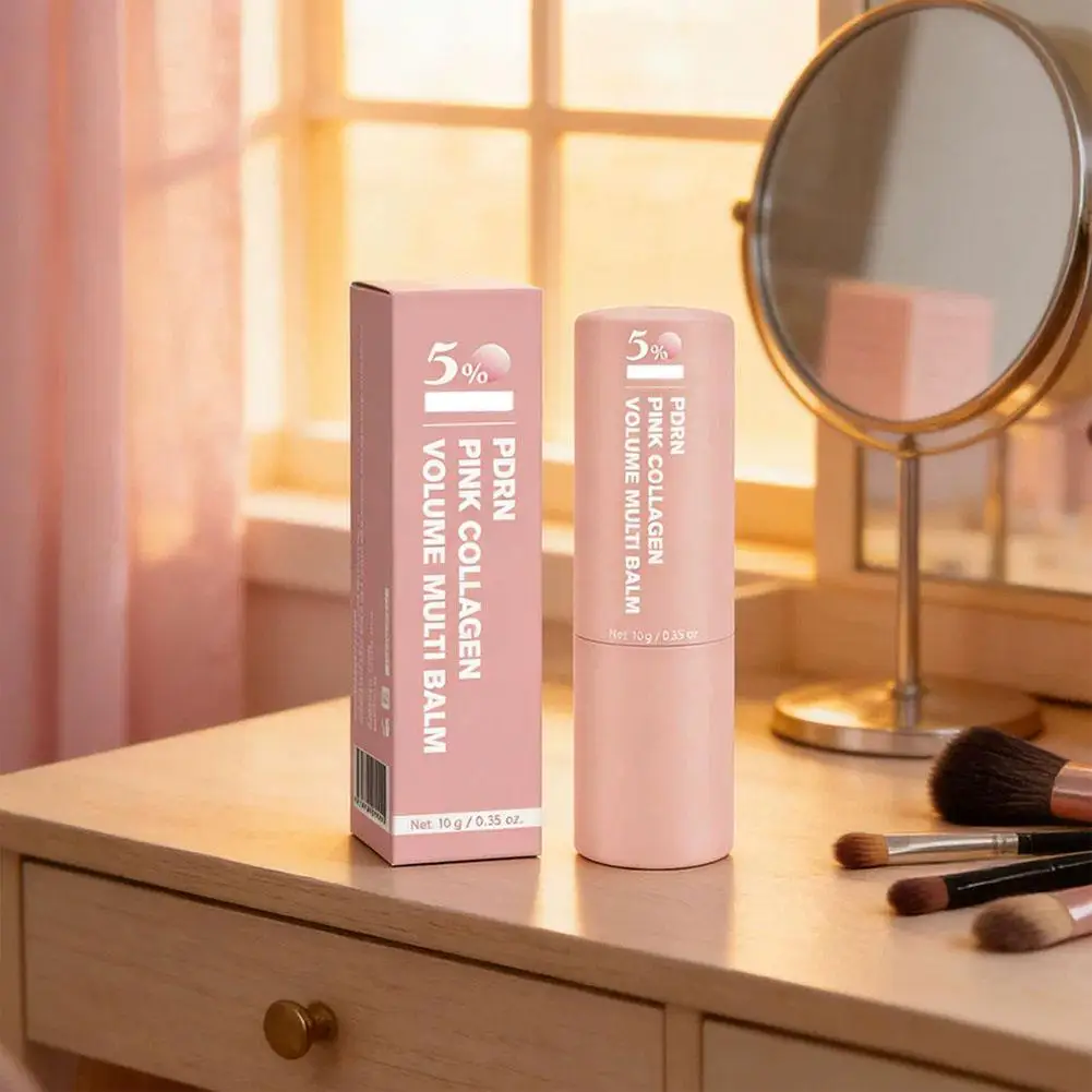 Pink Collagen Volume Multi Balm | All In One Volufiline, PDRN, NAD Stick ,Helping Look of Fine Lines, Firming Care,Lip Care