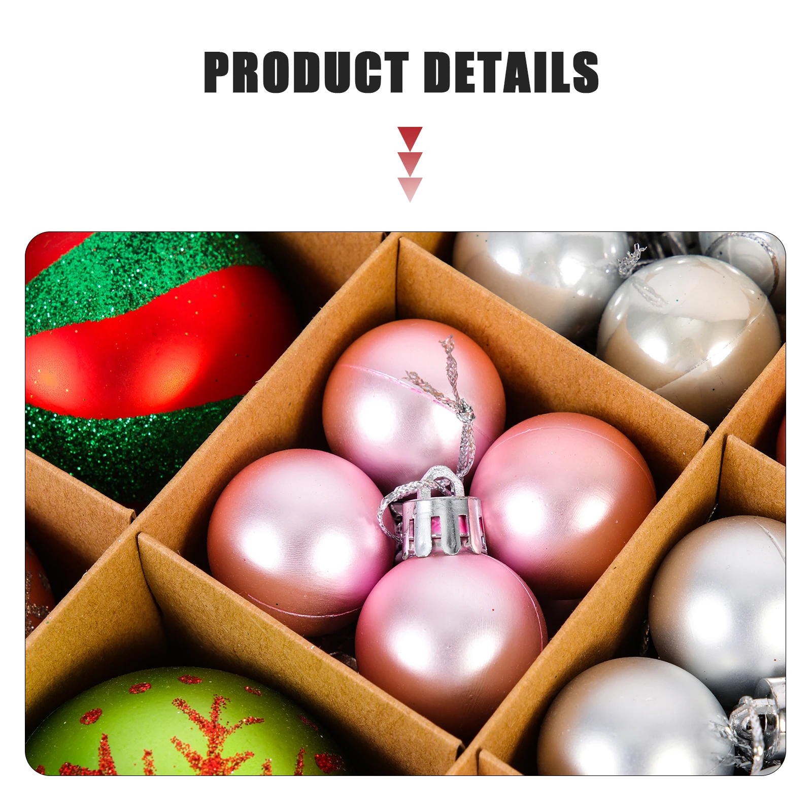 

44 Pcs Christmas Bauble Ball Pendant Decorative Hanging Ornaments Tree Mini Balls