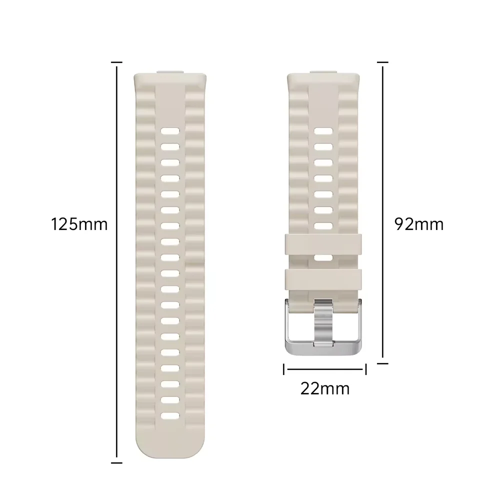 Amazfit Active 2/Bip 6 5 3-U-Lite Cheetah용 20mm 22mm 실리콘 밴드, Amazfit GTR/Balance/GTS 4 Mini 3 2용 라운드 팔찌 벨트