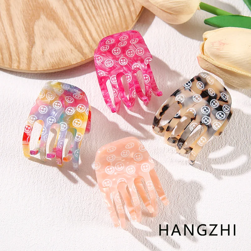 HANGZHI Hot Colourful Small Hair Clip INES Popular Playful Cute Headdress Party Gift Pink Hair Accessories For Women Girls