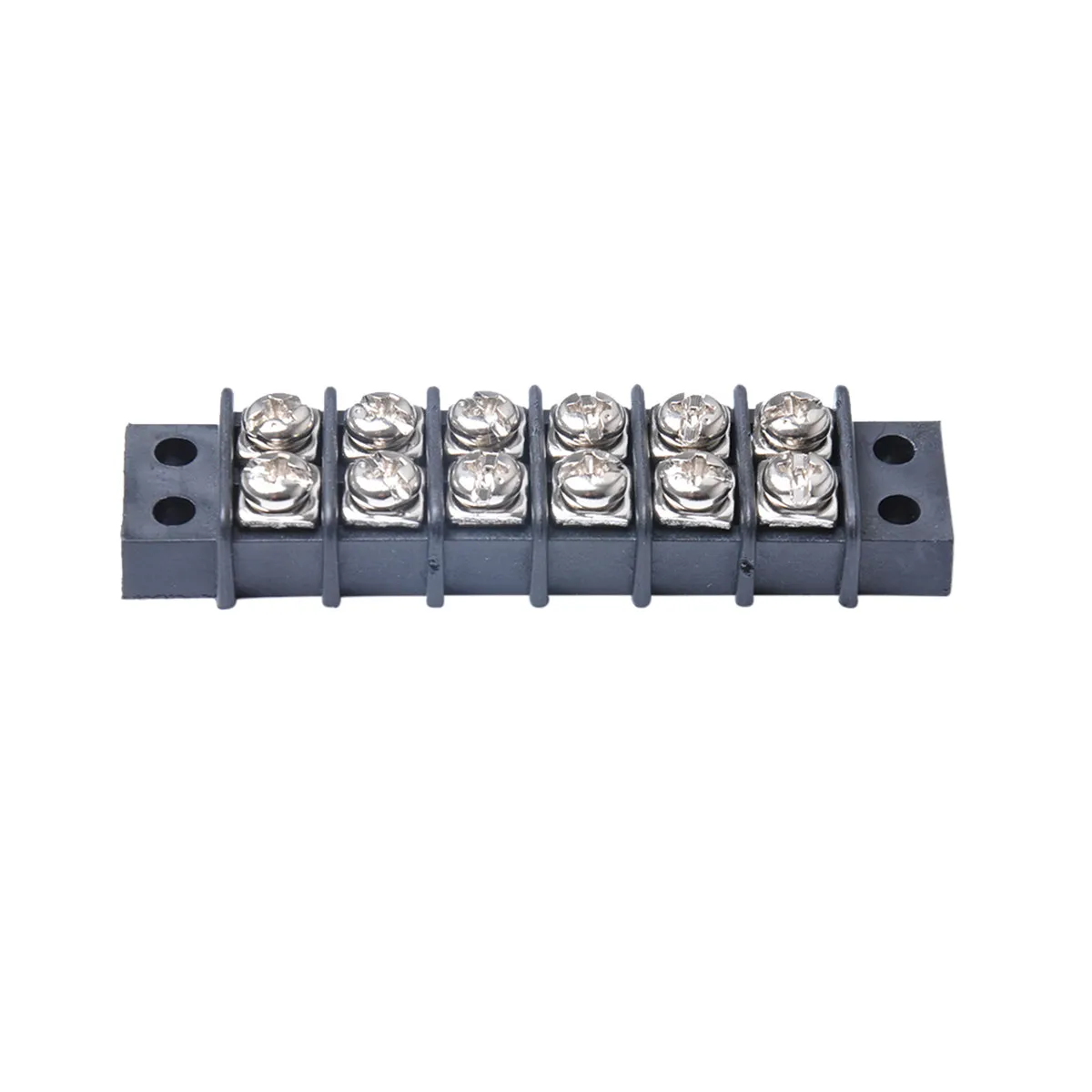 2x6 Position Dual Row Terminal Block 450V 32A Screw Type Electric Connector with 9.5mm Pitch 22-12Awg Wire Range High Insulation