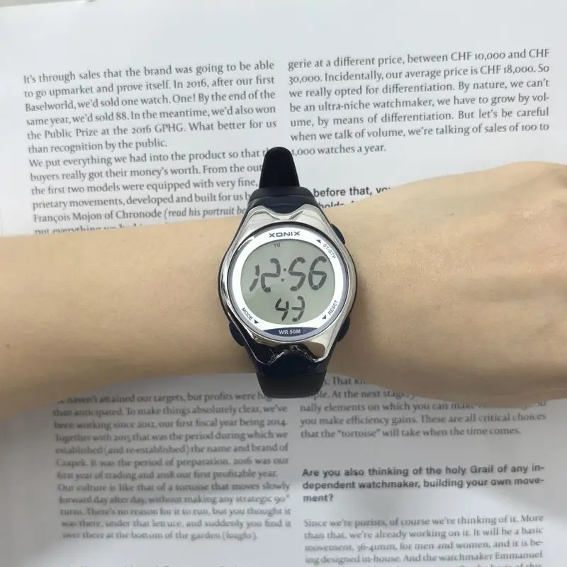 

XONIX Stylish Simple Waterproof Outdoor Sports LED Electronic Watch Children's Children's Alarm Clock Watch Women's Trend
