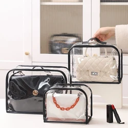 simple transparent Makeup bag Storage Pouch Waterproof Pvc dustproof Protective sleeve household Wardrobe closet pack organizer