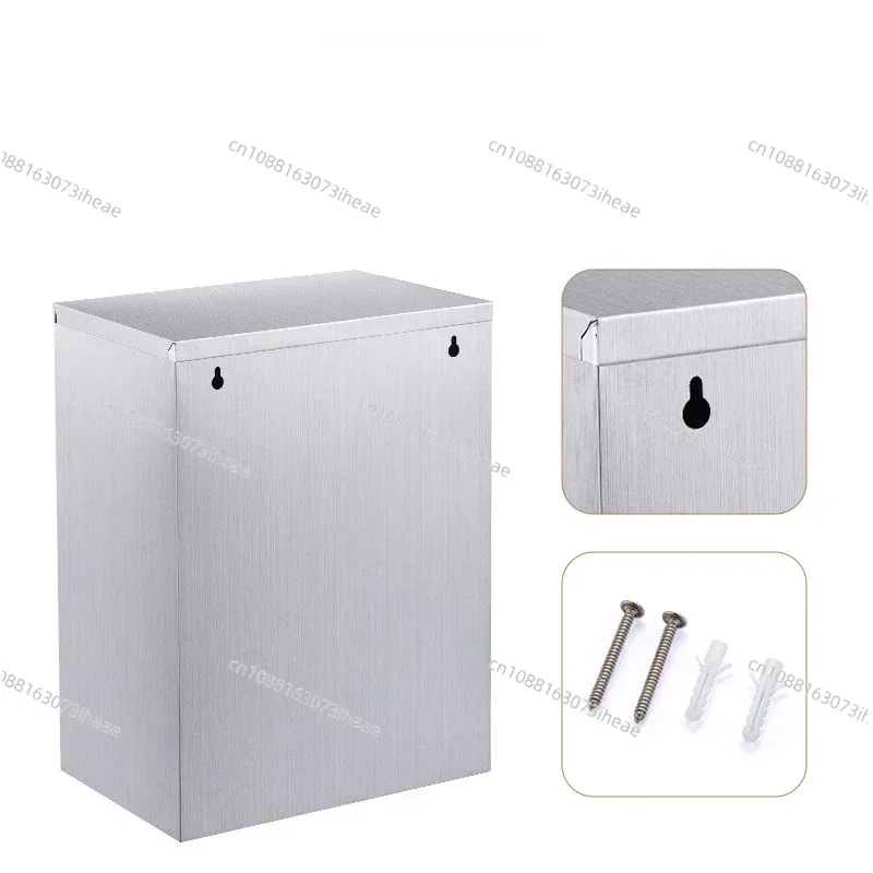 cross-borderHot salesHousehold Wall-mounted Multi-functional Stainless Steel Trash Can Kitchen Concealed Hanging Trash Can