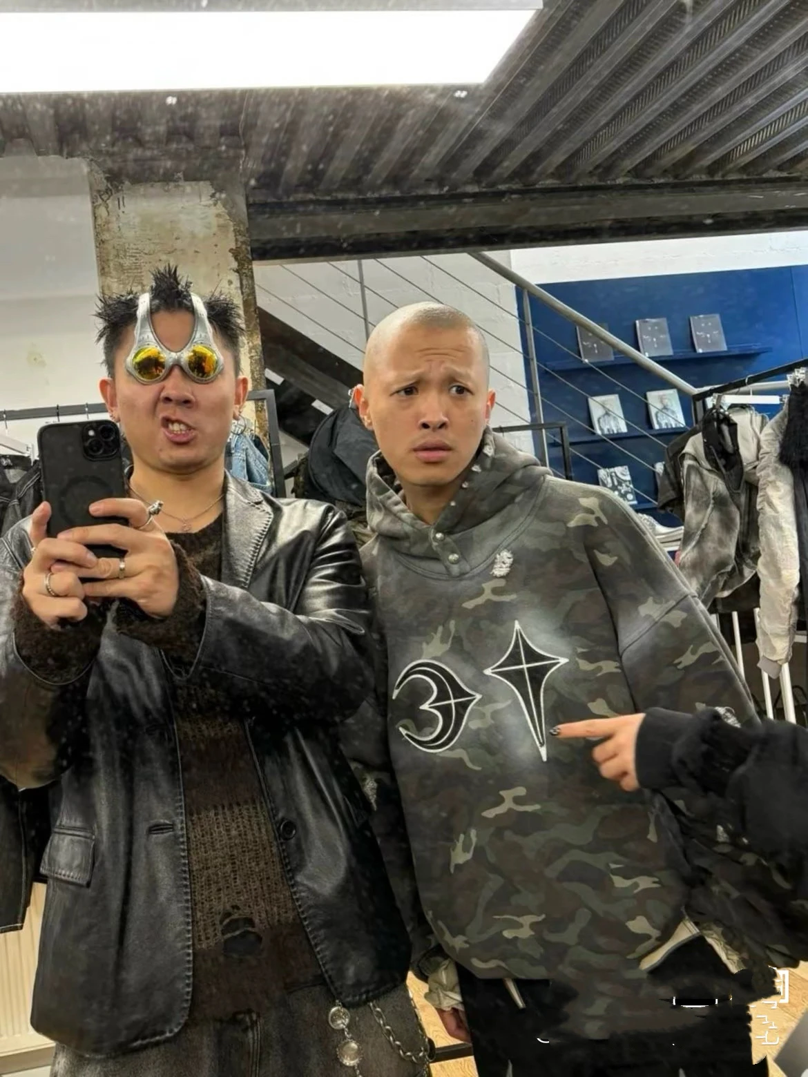 

Мужское худи в стиле American High Street Thug Club, модный бренд, свободный крой, длинный рукав, повседневный, осенний, с геометрическим узором