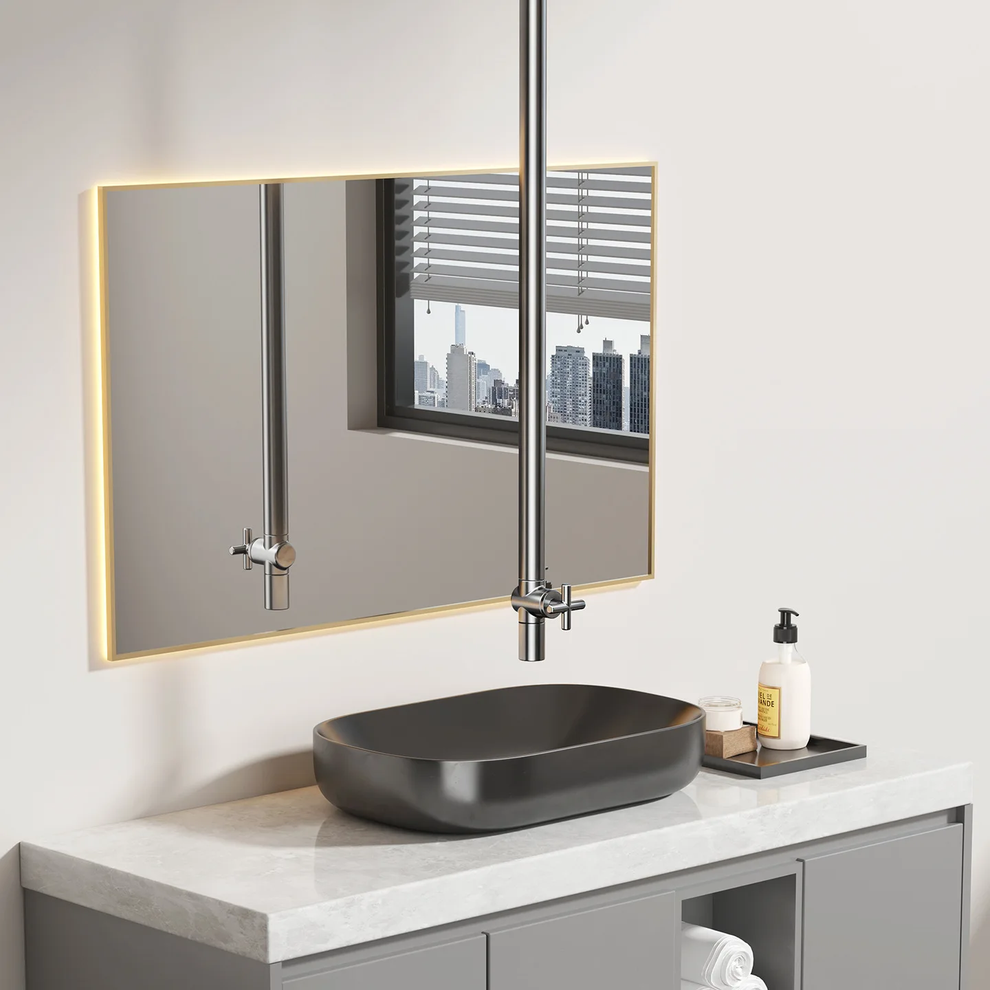 304 stainless steel creative water drop type hoisting ceiling faucet into the wall column basin basin bathtub water drop