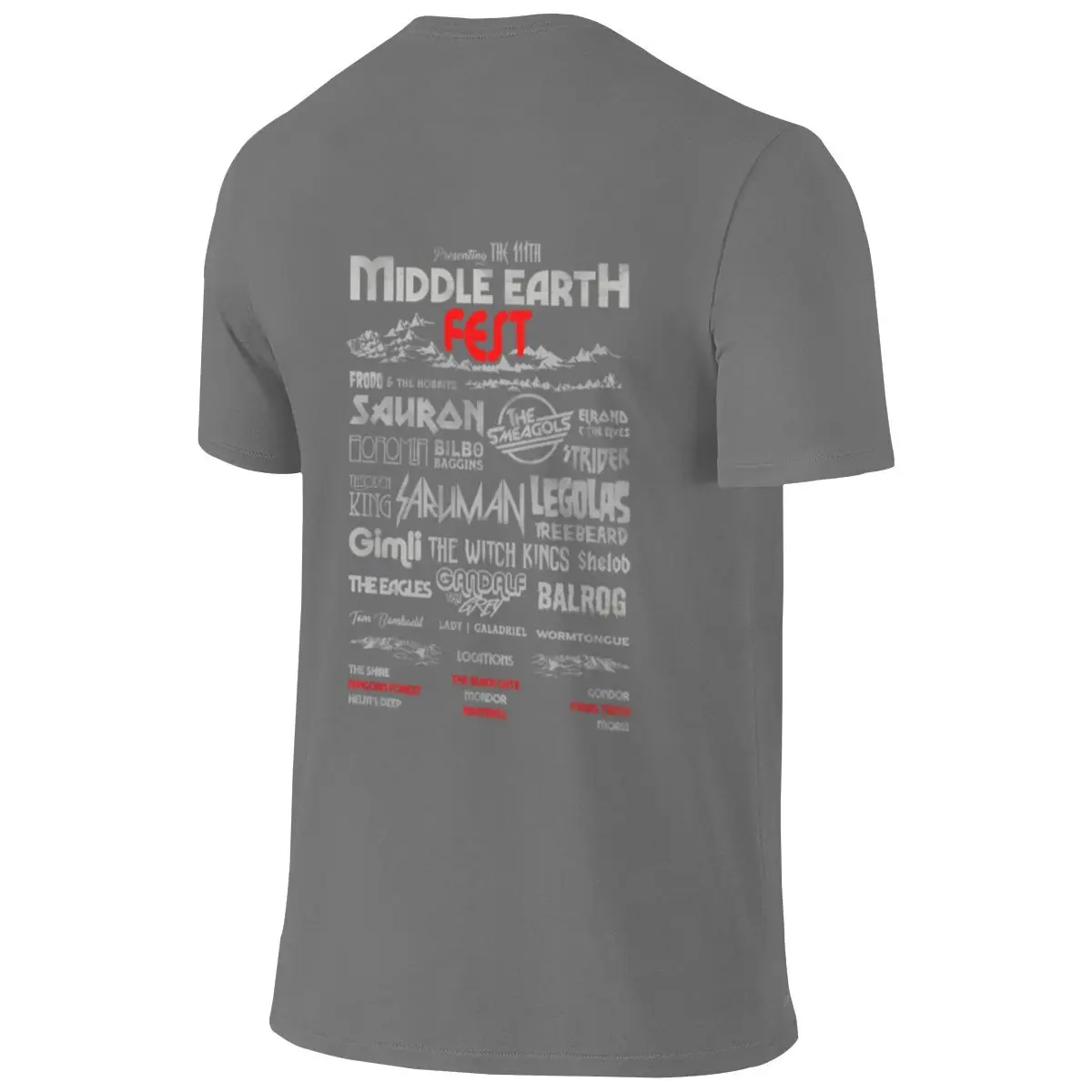 Middle Earth Rock Fest Fantasy Concert Fitted Reversible T-shirt Basic Commuting Fashion Sense Basic Tee
