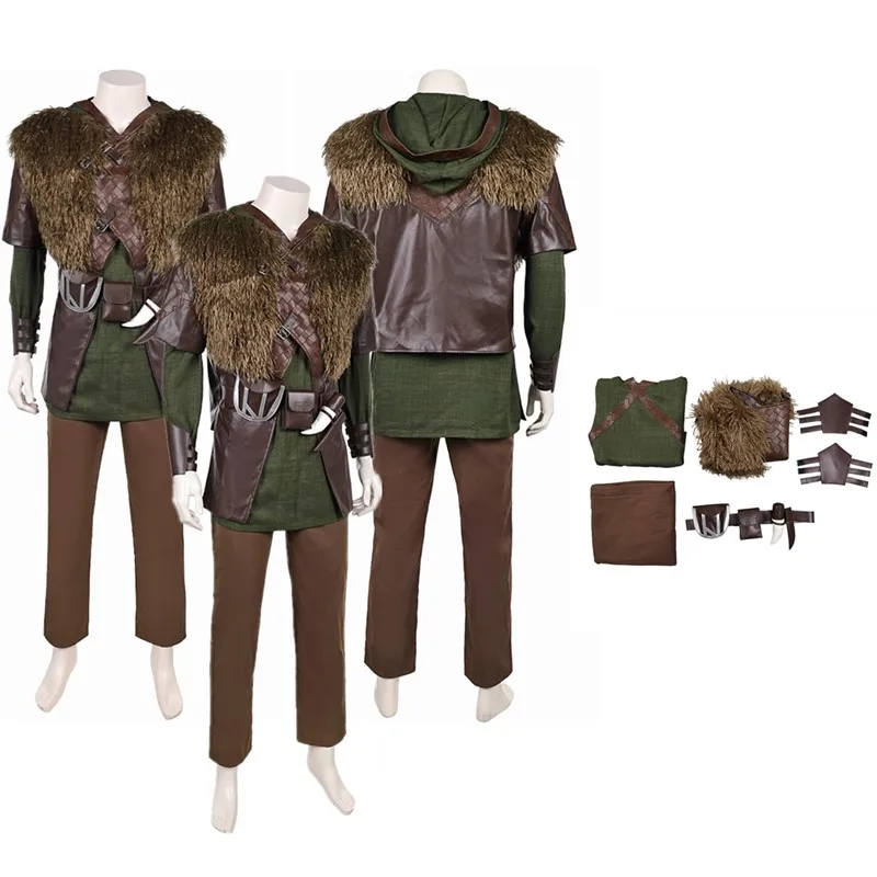 

Hiccup Cosplay Costume Cartoon Dragon Fantasia Adult Men Coat Shirt Pants Belt Outfits Halloween Carnival Party Suit