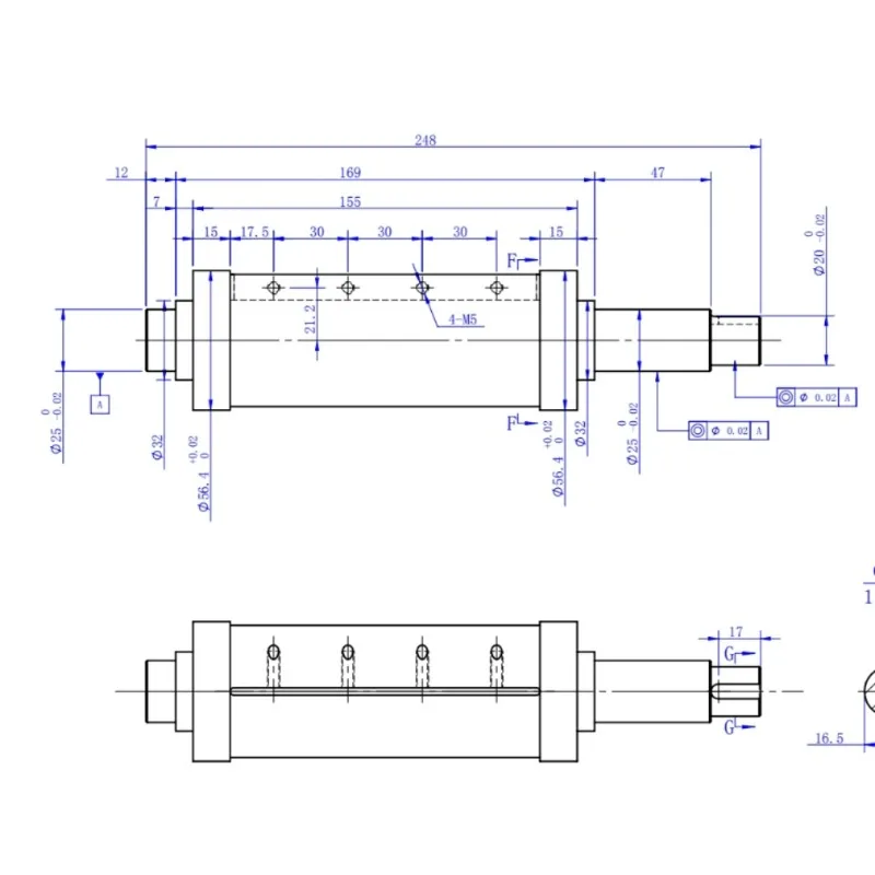 Flat mask machine small body roller shaft seven piece set of roller knife shaft cutting knife seat upper and lower discharge