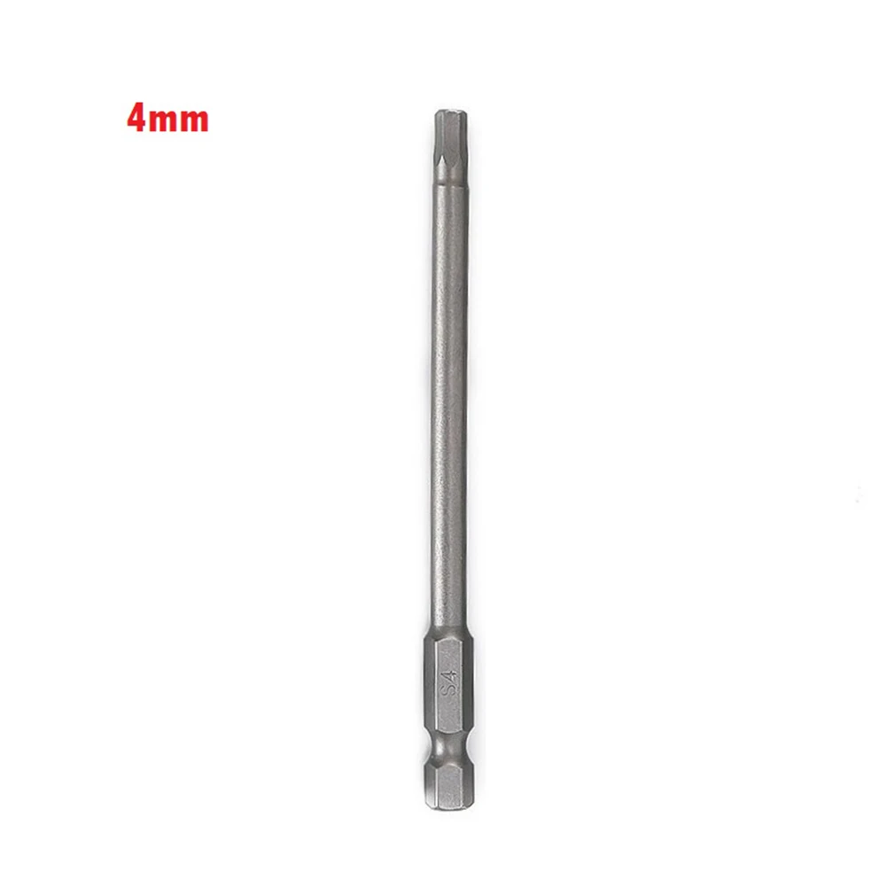 Silver Screwdriver Bit Hand Tools 1/4\" Hex Shank 100mm Electric Screwdrivers For Cord/cordless Drills Hex Shank Magnetic Handle