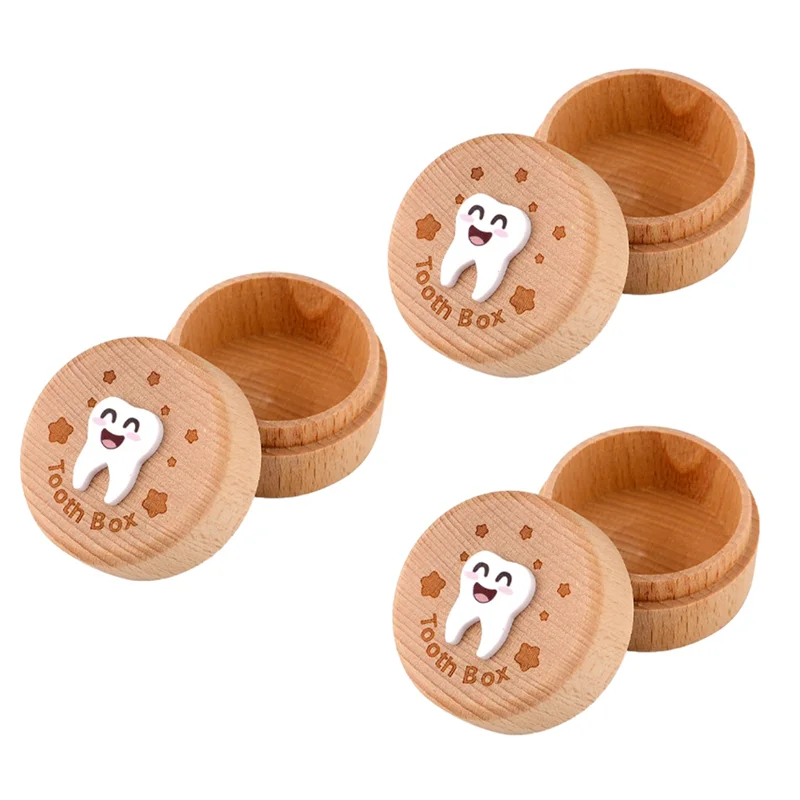 

ODIES-резная коробка феи, деревянная коробка для хранения зубов для контейнера для потерянных зубов, милый держатель для зубов для мальчиков, девочек, детей на день рождения