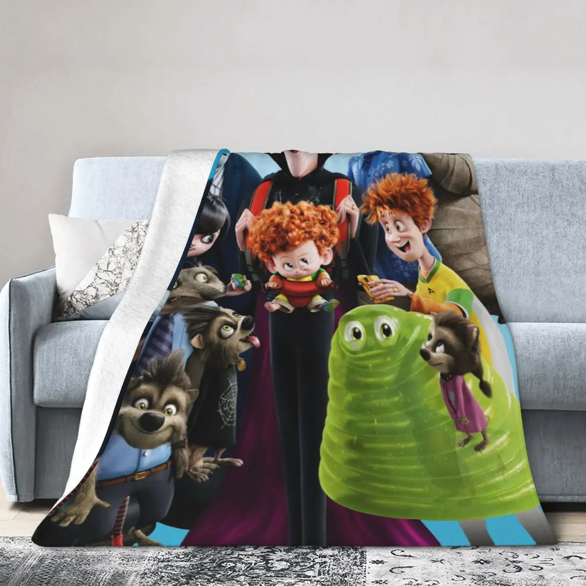 Like-H-Hotel-Transylvania-Style Blanket Sofa Bedroom Bed Home Office Nap Blanket Car Travel Picnic Blankets Gift