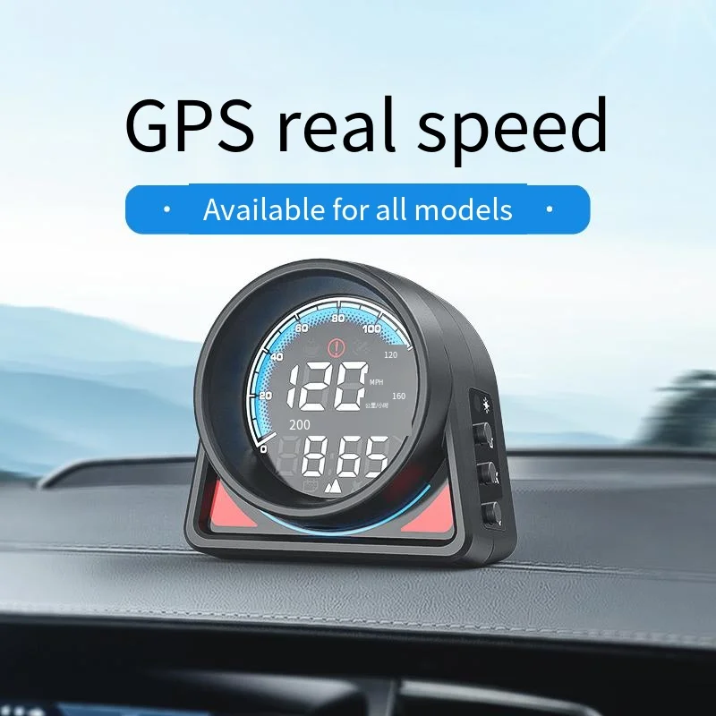 

Universal HUD Head Up Display Racing Class Multifunctional OBD LCD Instrument Cluster GPS Slope Meter A430G Auto Parts