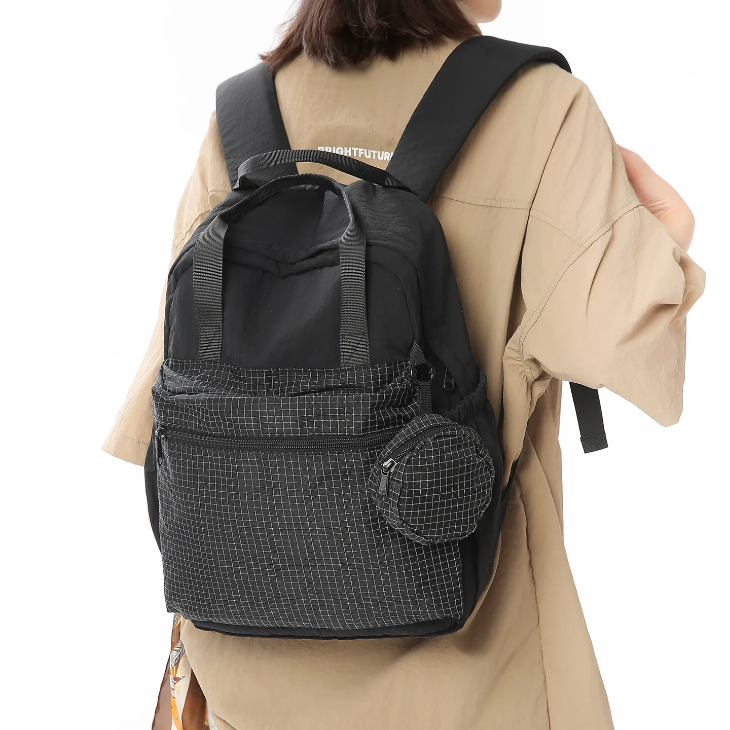 Colorblock Casual Women Backpack, Lightweight Daypack for Teens, Adults, Daily Commute big Totes, School Classes, Short Trips