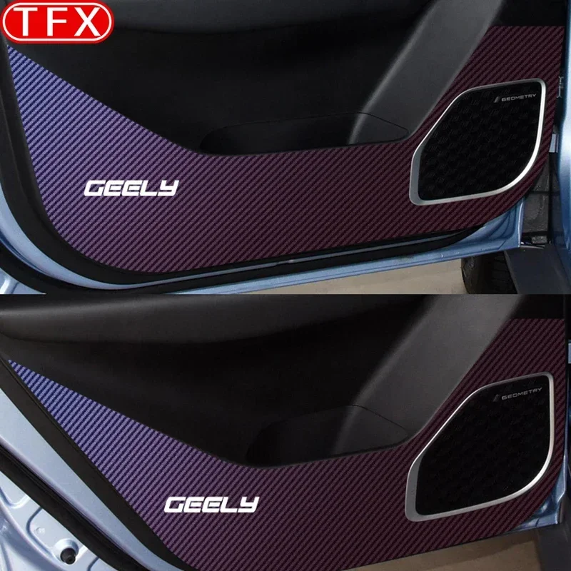 For Geely Geometry C 2024 2023 Car Styling Door Anti Kick Pad Protection Side Edge Film Protector Stickers Auto Accessories