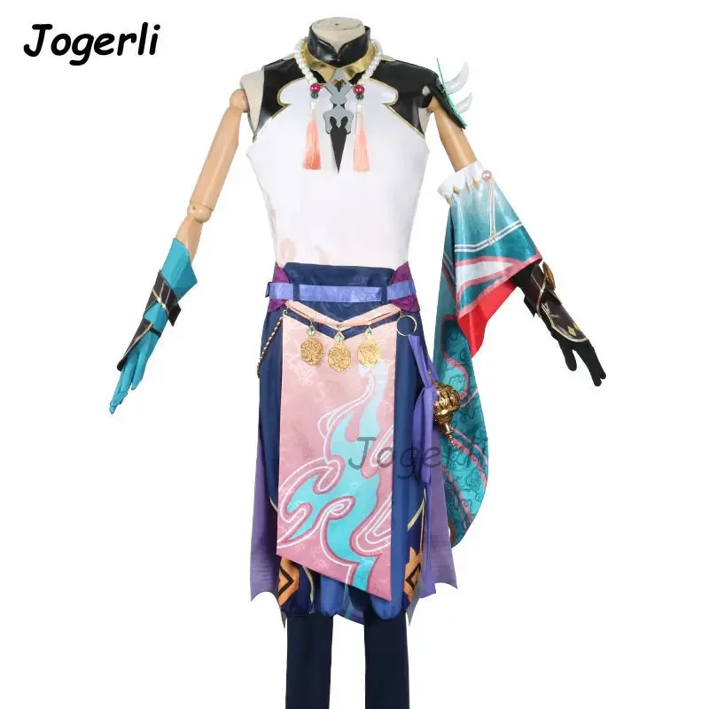 

Игра Genshin Impact Xiao Косплей Костюм Cos Vigilant Yaksha Одежда для ролевых игр Вечерние костюмы на Хэллоуин Wigc; 6,r'8;p'