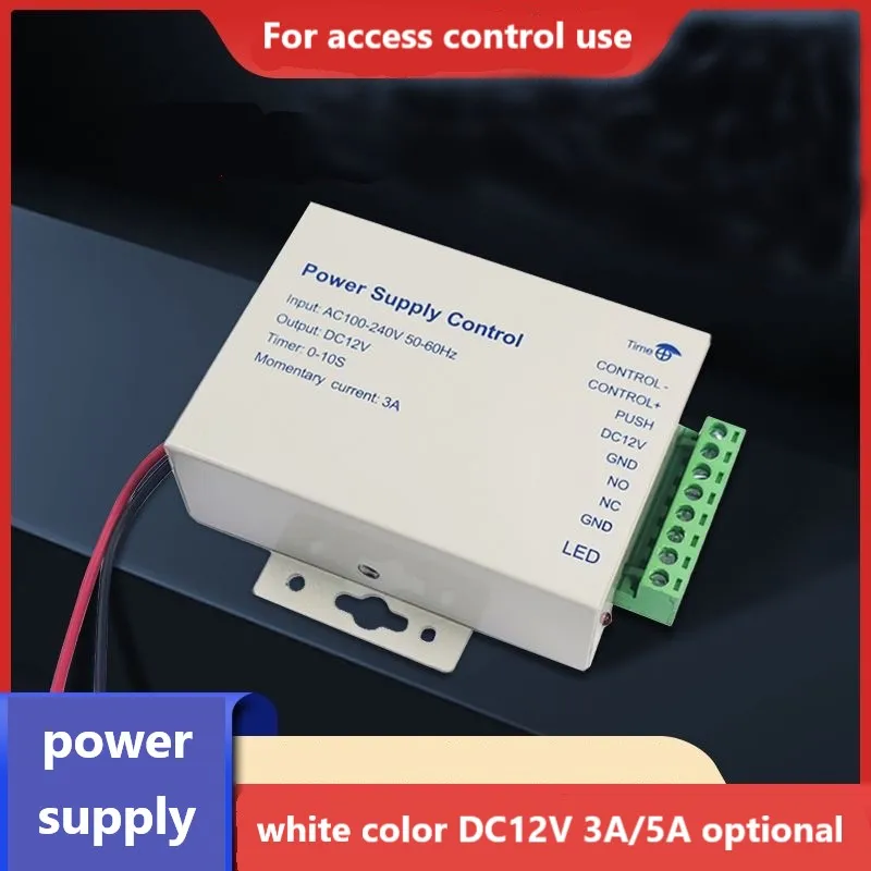 DC12V 3A 5A 36W Power Supply Controll Wide Voltage AC 110~240V  50-60HZ Time delay 10S Electric Source Door Security System Use