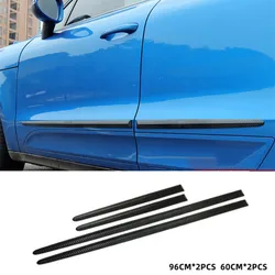 96/54CMx3.4CM 3D Car Door Protector Soft Strips Body Anti-collision Anti-Scratch Decoration Protection Sticker Strips Universal