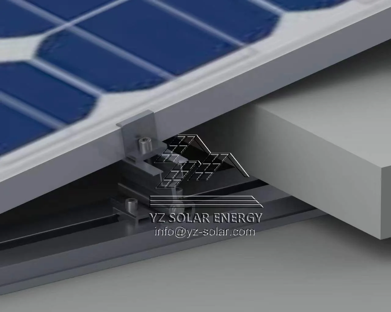 Easy Install Flat Roof Solar West East Mounting Solar Panel Bracket Of Flat Roof Solar Ballasted Roof Mounting Systems - Detail 1