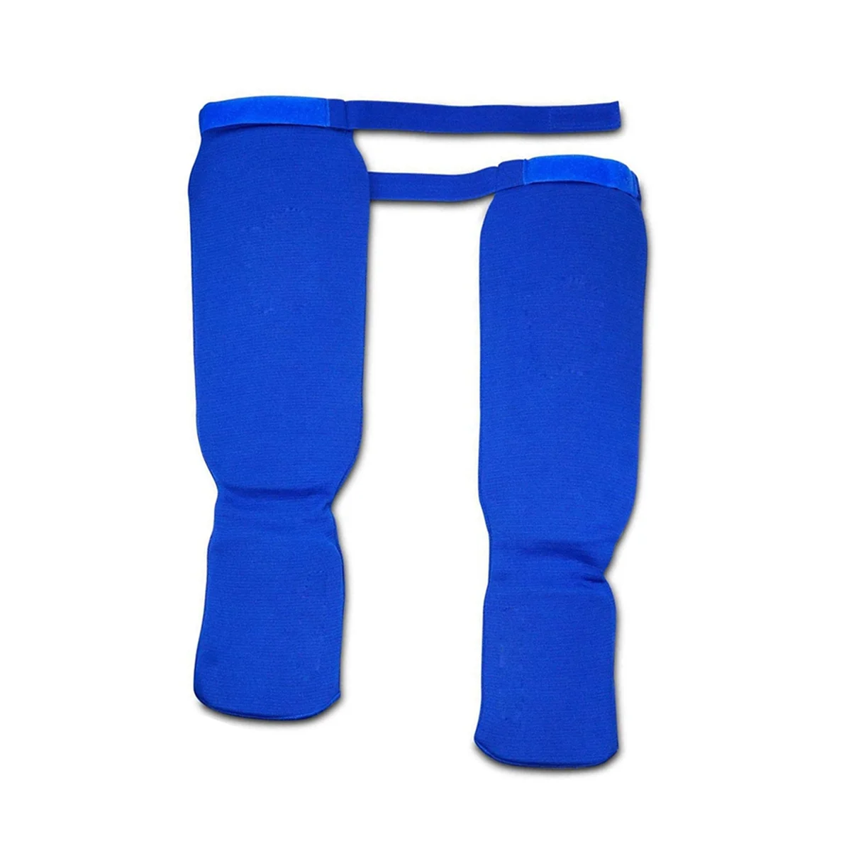 UJVS-Blue Karate Protective Gear Boxing Training Shin Guards Taekwondo Sanda Fighting Shin Guards and Instep Guards L