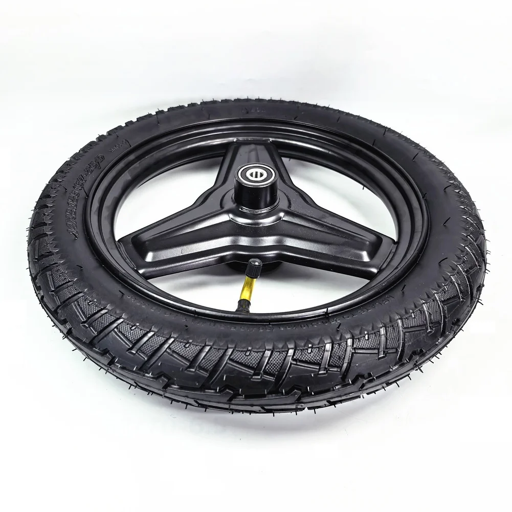 /14x2 /125 /Vacuum Tire Front Wheel Assembly With Iron Hub And 6200 Bearings For 14 Inch Electric Folding Bike Scooter Replaceme