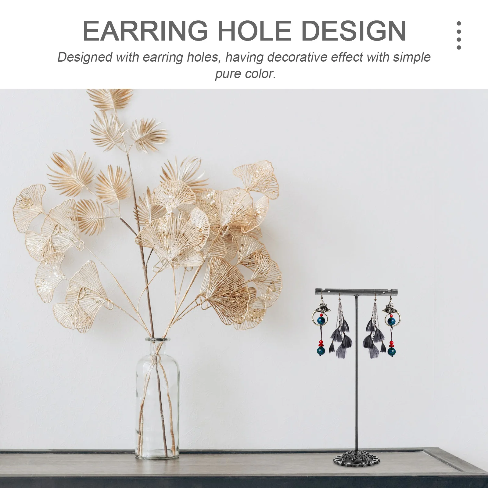 

3 Pcs Earring Display Stand for Selling Organizer Simple Stands Iron Jewelry Rack