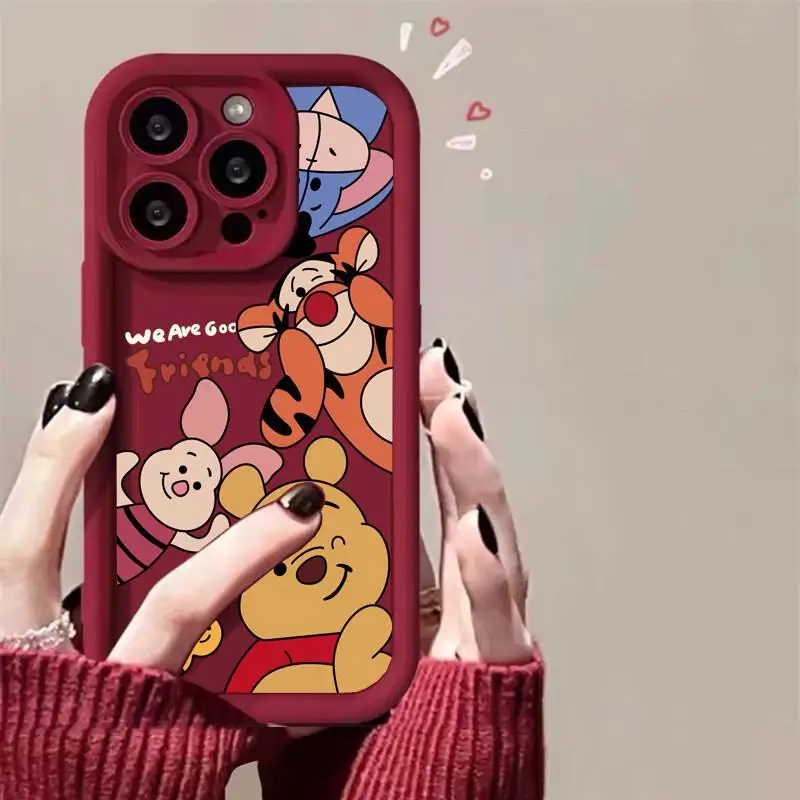 Disney Winnie Pooh Case for Infinix Note 40 12 G96 Zero 30 Hot 40i 30i 20 Play Smart 8 Tecno Spark 10C 20C Camon 30 20 GT 10 Pro