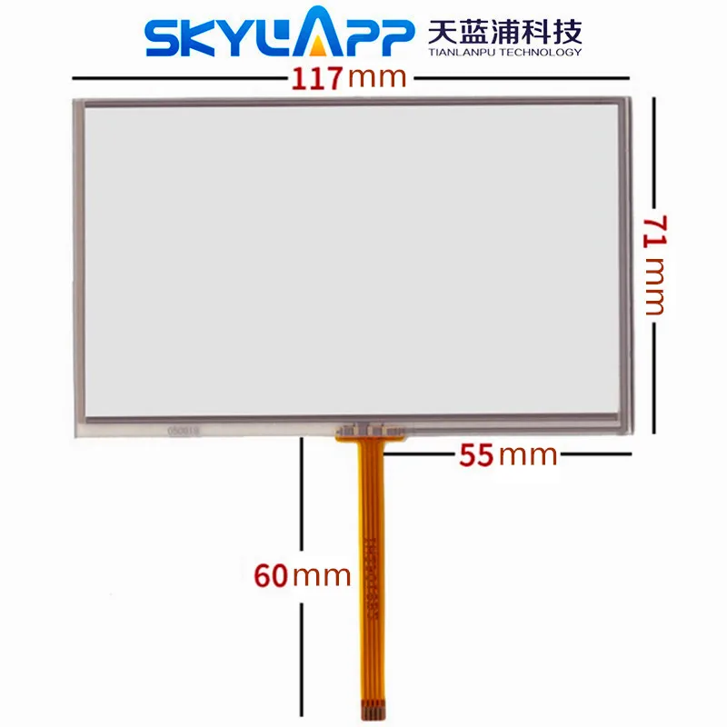 

Resistive Touch Screen for GPS Navigator, Touchscreen Panel, Handwritten Glass, 4 Wire, 117mm * 71mm, 5''inch