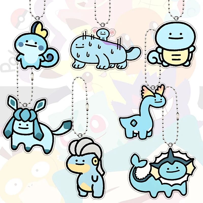 

Брелок для творчества Ditto Vaporeon, карманный Monster Lapras Center Transform Metamon Kawaii Chikorita Psyduck, кулон, подарок на день рождения