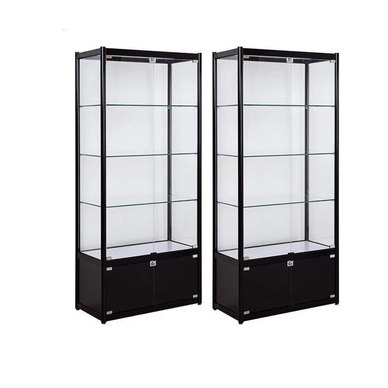 Custom.Glass showcase Display Cabinet/glass Cabinet with  Doors/ Glass Display Cabinet with Led Lights