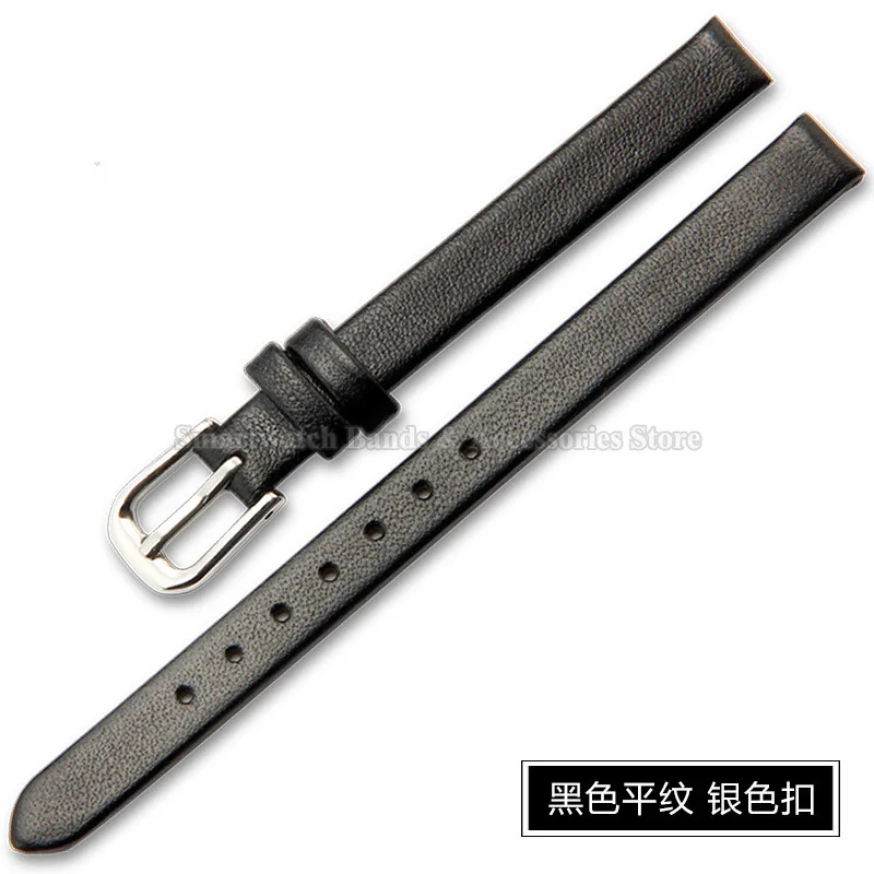 Leather Watch Strap 6mm 8mm 10mm 12mm 13mm 14mm 16mm 17mm for Men Women Universal Soft Wrist Band Ultra Thin Bracelet Pin Clasp