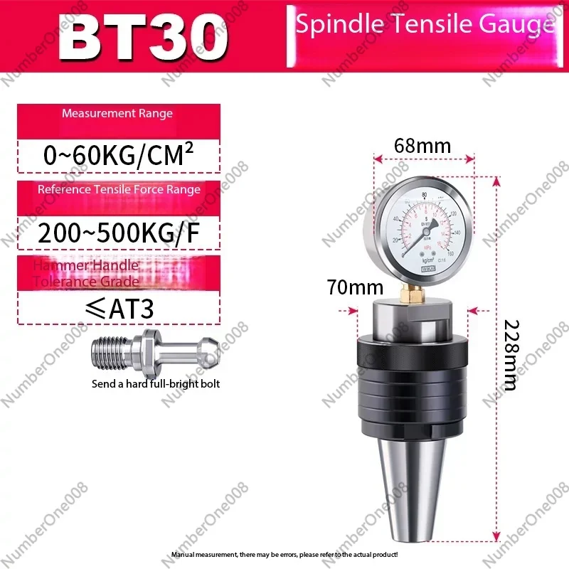 

BT30 BT40 BT50 Spindle Tension Gauge Hydraulic Tester 20CrMnTi Dynamometer Tool