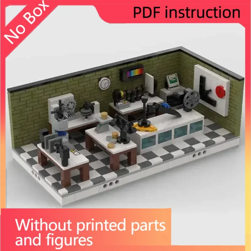 

Рождественская модель лабораторной сцены Moc, строительные кирпичи, набор для научной лаборатории, технологические модульные блоки, подарки, игрушки, наборы для самостоятельной сборки