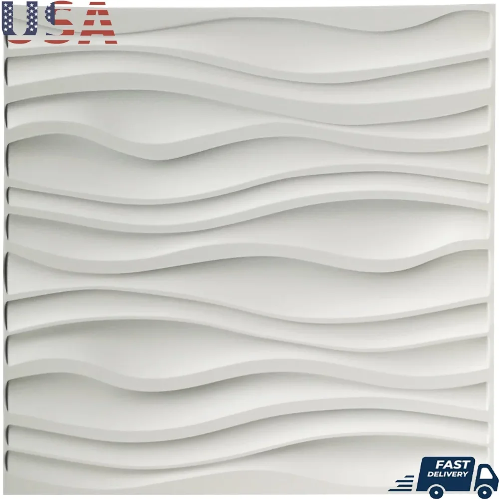 

3D настенные панели из ПВХ с волнистым дизайном, набор из 12 шт., легкие, водонепроницаемые, легко чистящиеся, украшения для дома своими руками