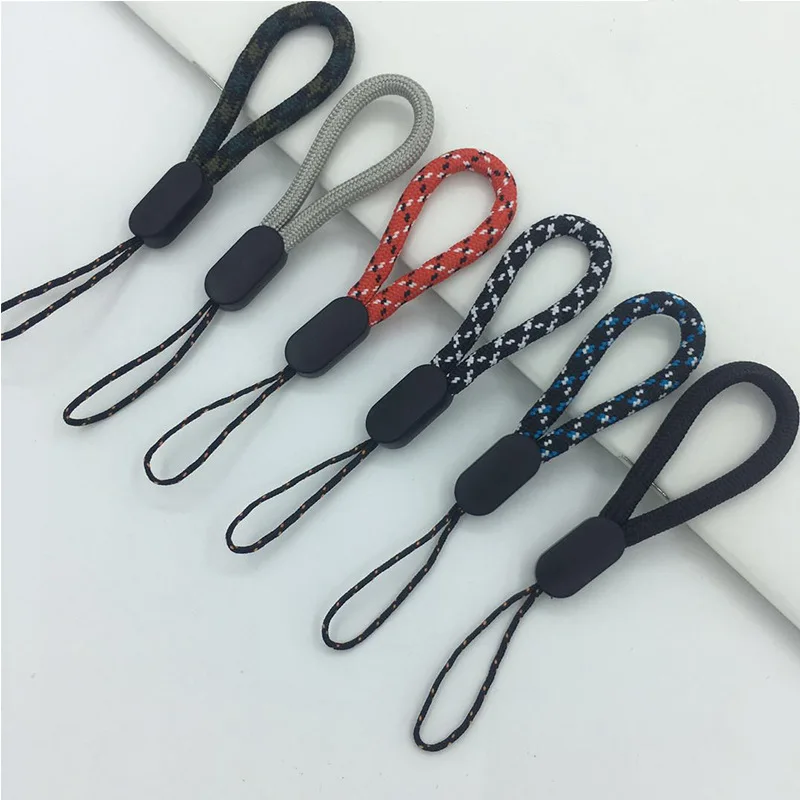 Short Braid Phone Lanyard Necklace Wrist Strap for Iphone Huawei Redmi Xiaomi Samsung Camera GoPro String Holders