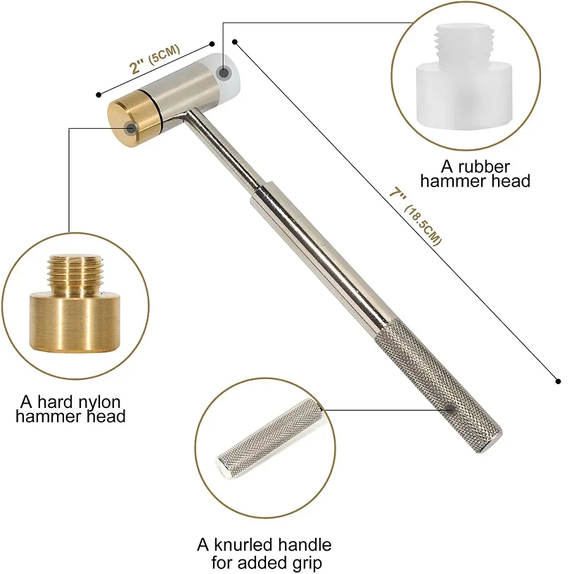 Imagem -03 - Portátil Durável Roll Pin Punch Grupo Dupla Face Metal Material Martelo Ferramenta de Mão Starter Press Grupo Gunsmithing Hole Punch Tools