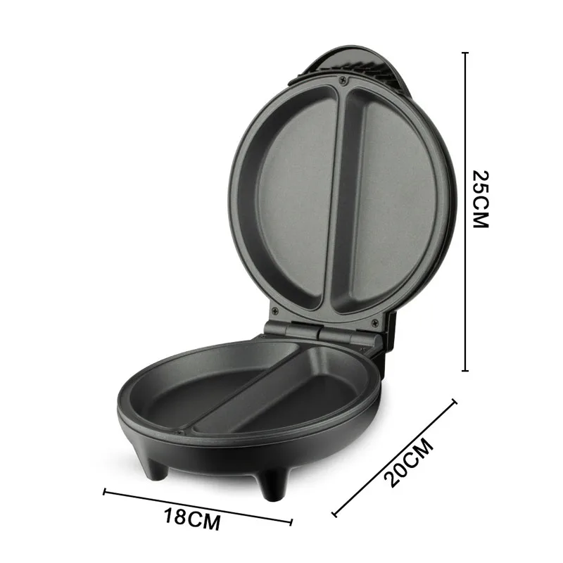 Double Sided Heating Electric Crepe Sandwich Maker, Non-Stick Pan & Deep Plate Multifunctional Pancake Baking Machine