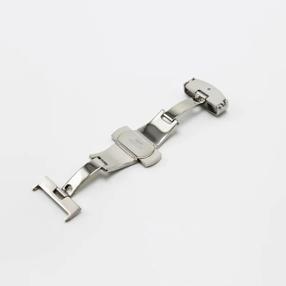 18mm/20mm/22mm/24mm cinturino in acciaio inossidabile fibbie fibbia a farfalla pulsante lucido cinturini chiusura orologio connettori accessori