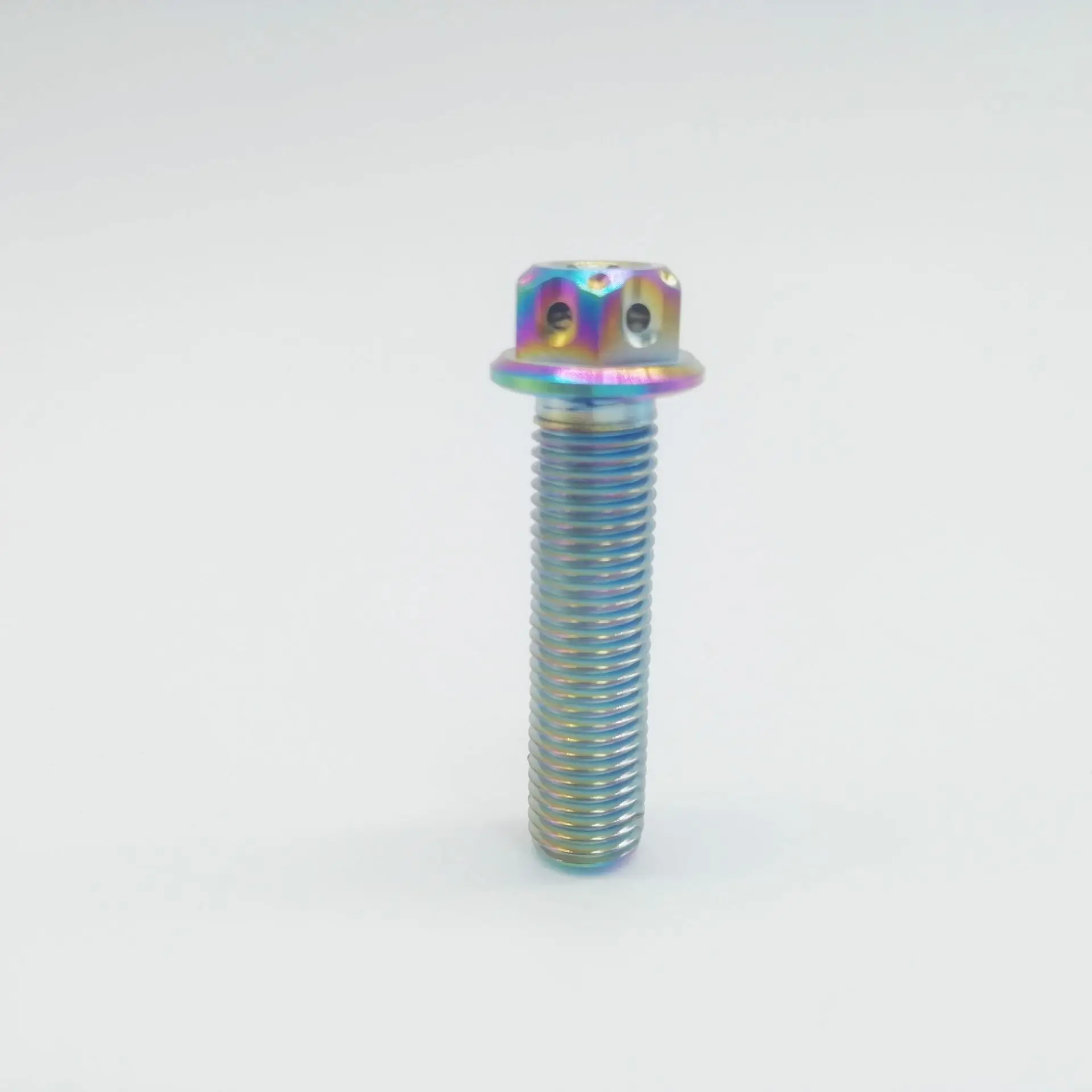 Perno Liumeili de titanio Ti M10x23 30 40 50 60mm paso 1,25mm tornillo de cabeza Torx con brida con cabeza de orificio para motocicleta