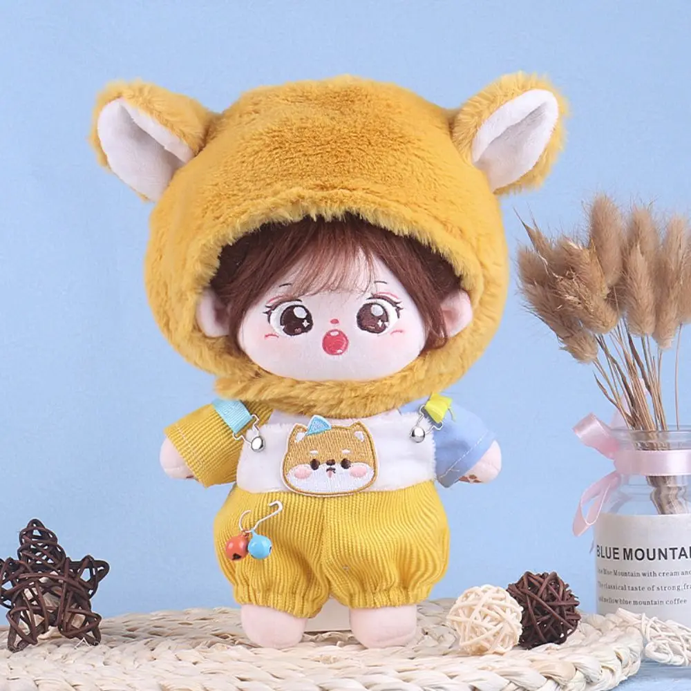 Dress Up 20cm Cotton Doll Clothes Onesuit Head Cover Doll Winter Outfit Doll Clothes Lovely Star Doll Clothes 20cm Cotton Doll