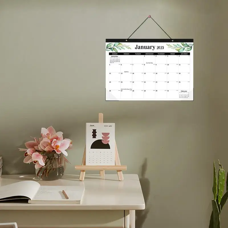 2025 Wall Month Calendar Family Schedule With Hooks 2025 Planning Wall Month Organizer for Home Entrance Hall Dormitory School