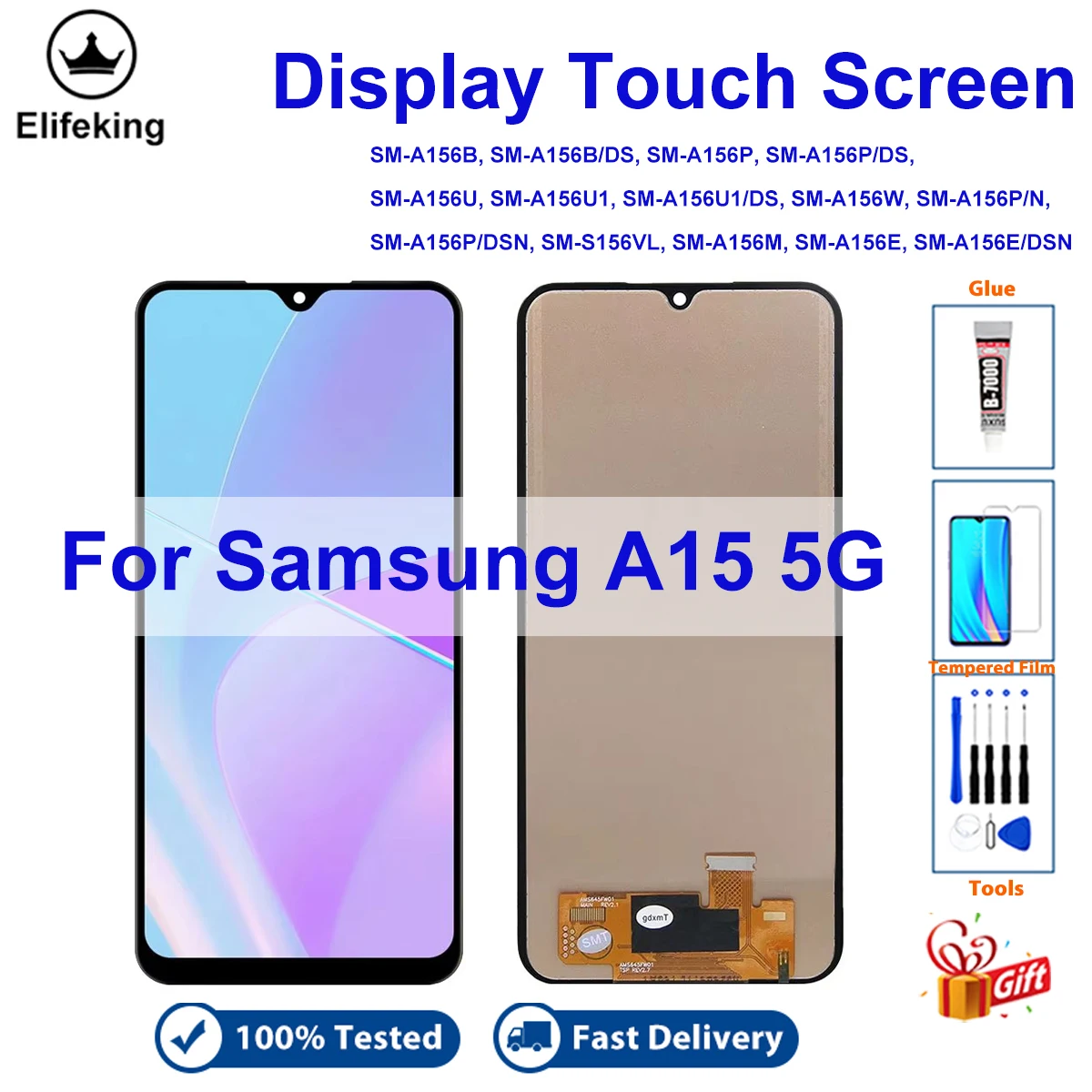 A156B Display Screen for Samsung Galaxy A15 5G Lcd Display Touch Screen Replacement Digitizer For A156 SM-A156P/DS SM-A156U